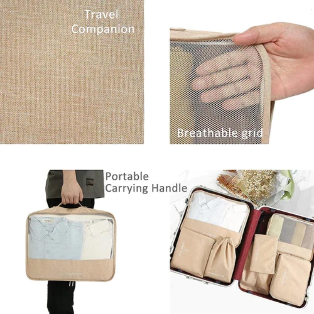 ✈6 Pieces Portable Luggage Packing Cubes🧳